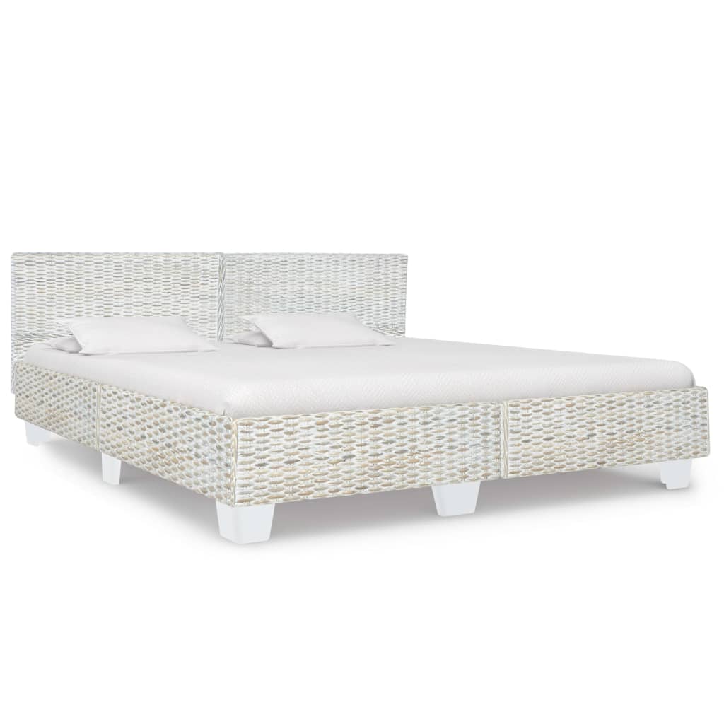 Bedframe handgeweven echt rattan 140x200 cm