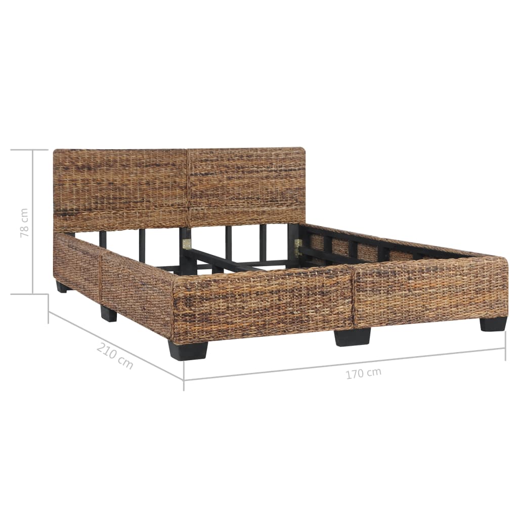 Bedframe handgeweven echt rattan 140x200 cm