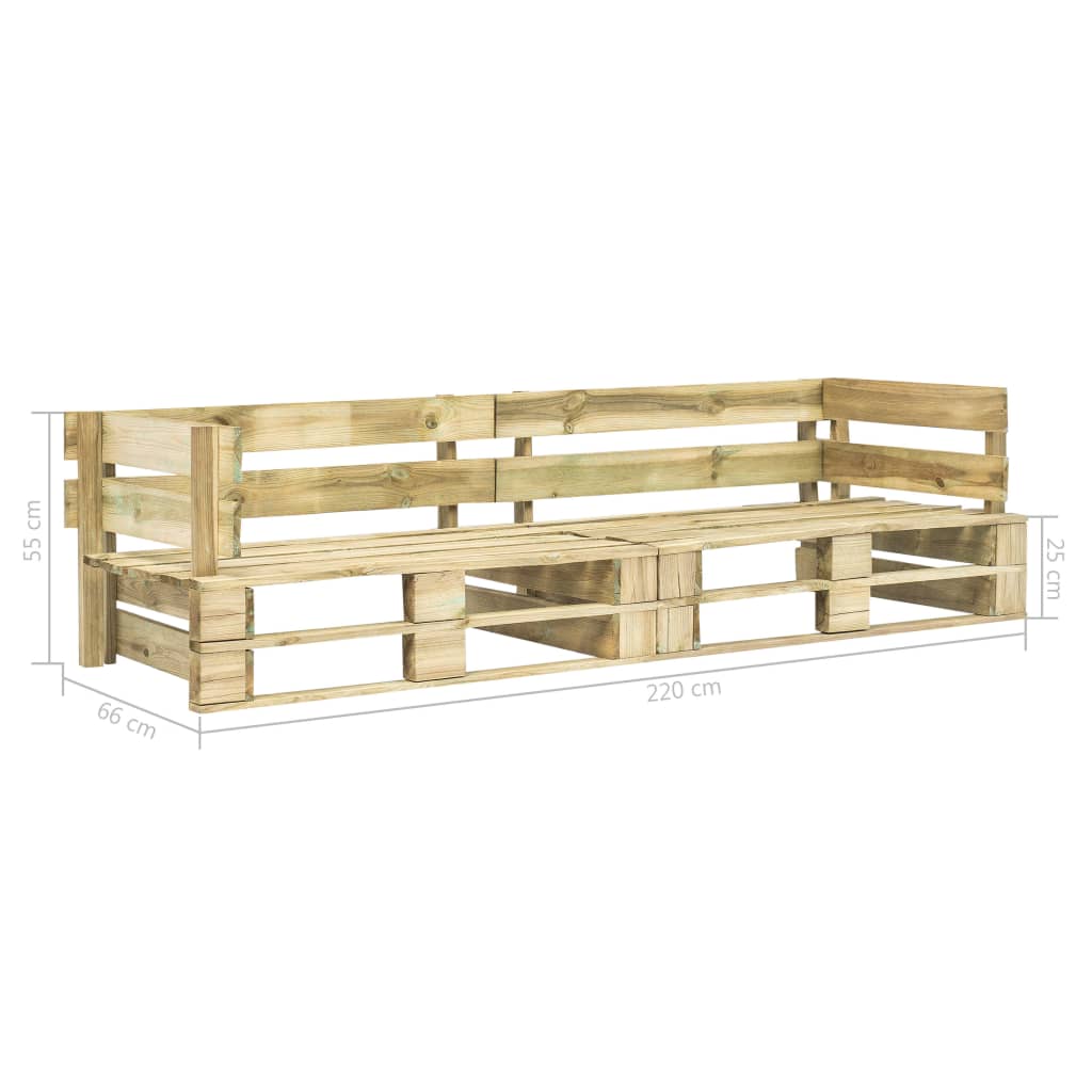 Banc de jardin 2 places bois de palette