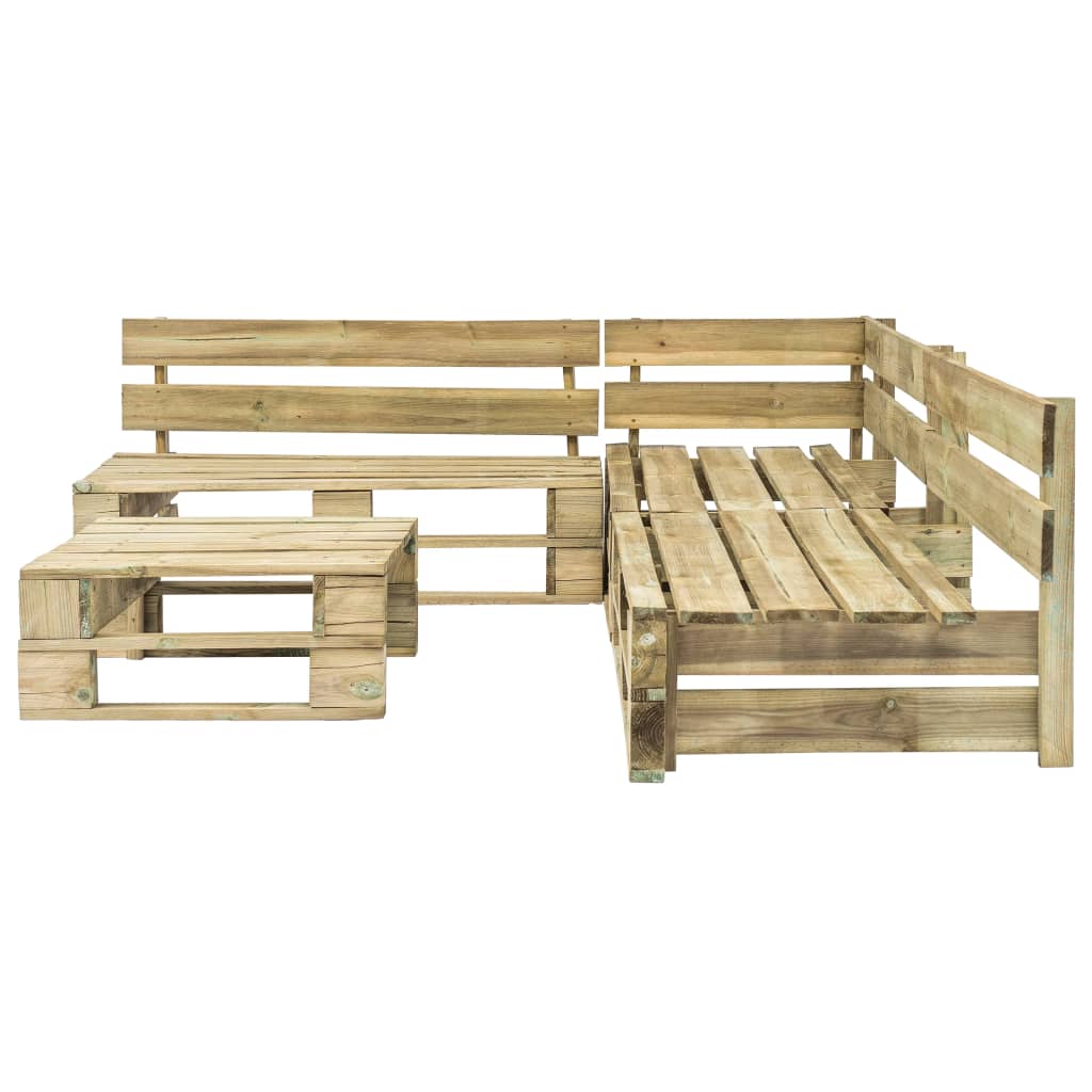 4-delige Loungeset pallet hout