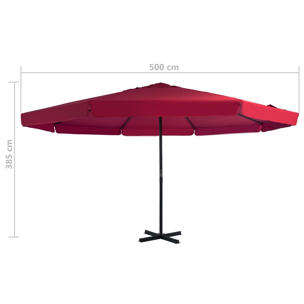 Parasol met draagbare voet