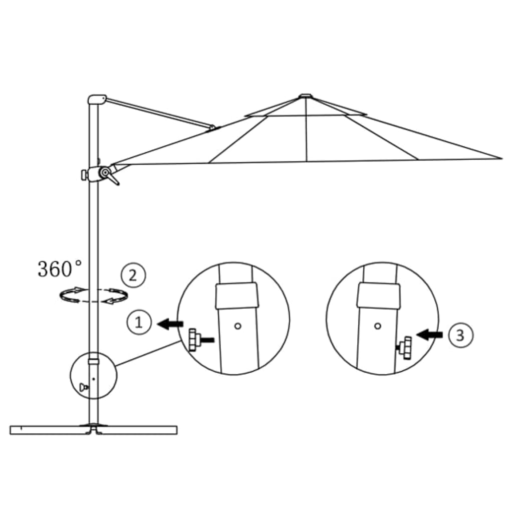 Parasol avec base portable