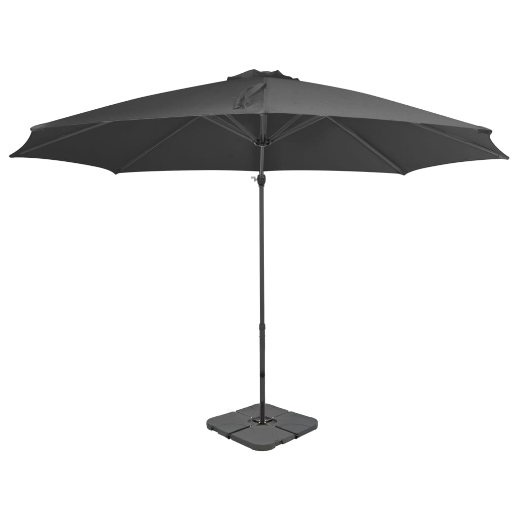 Parasol avec base portable, couleur sable