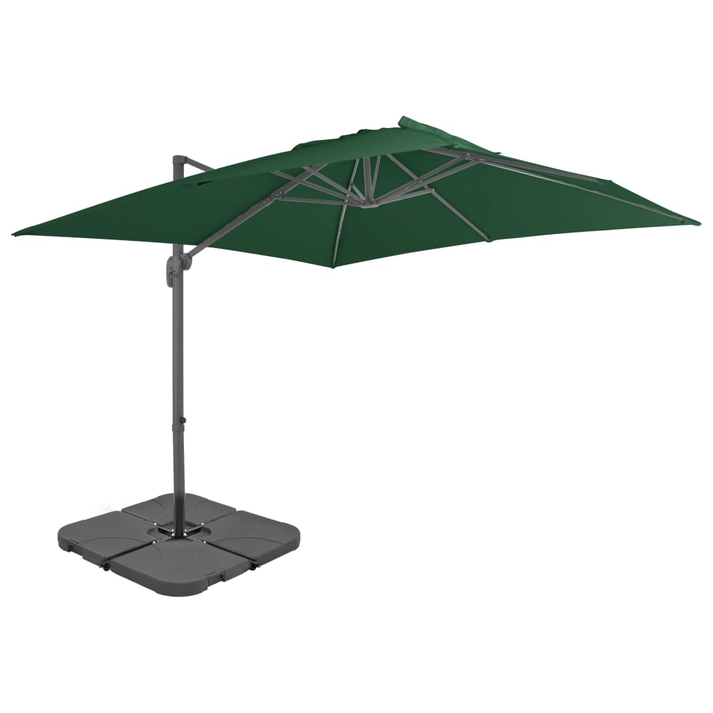 Parasol met draagbare voet taupe