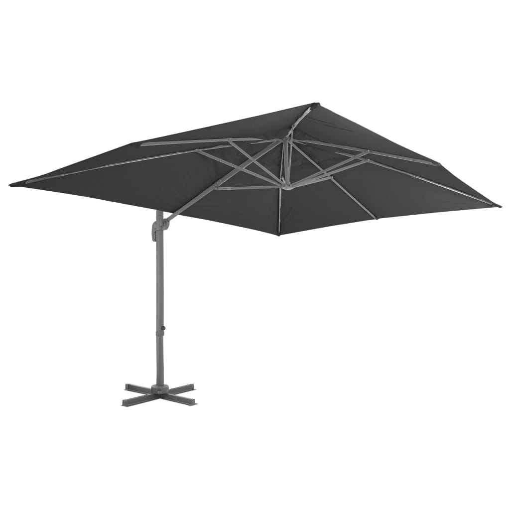 Parasol met draagbare voet taupe