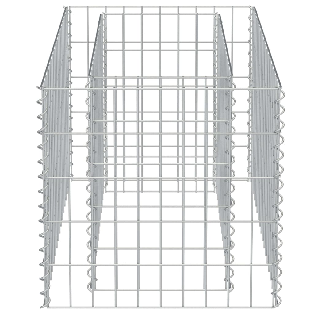 Gabion plantenbak verhoogd 90x90x100 cm gegalvaniseerd staal