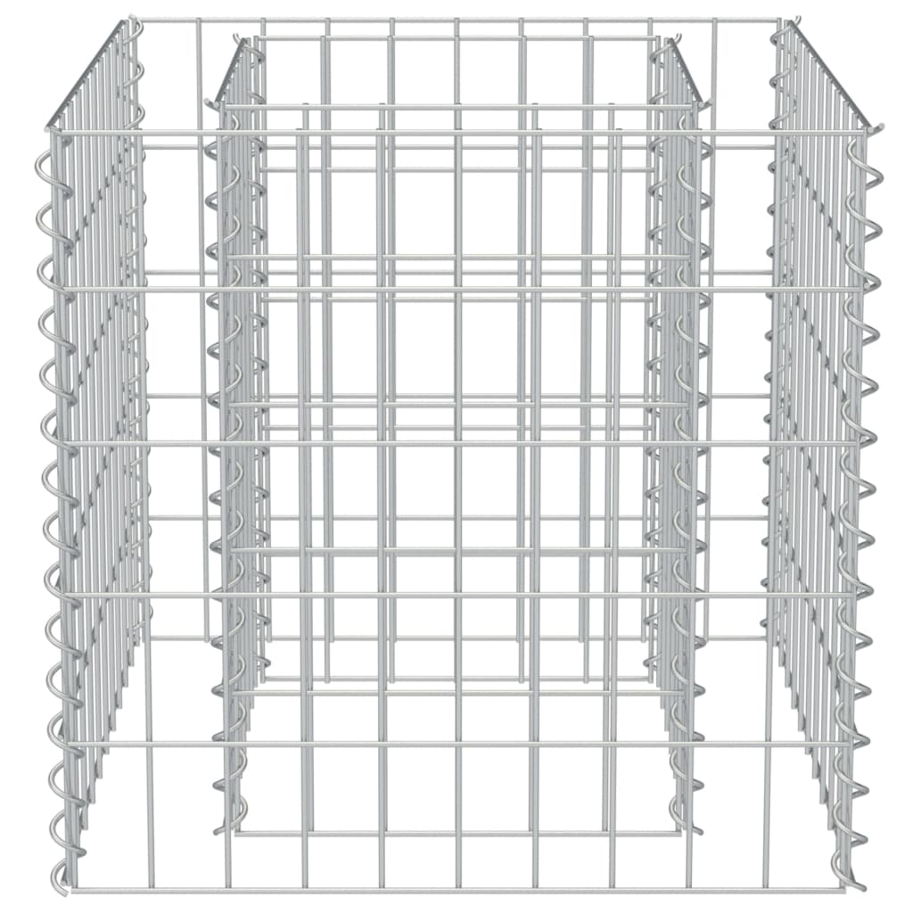 Gabion plantenbak verhoogd 90x90x100 cm gegalvaniseerd staal