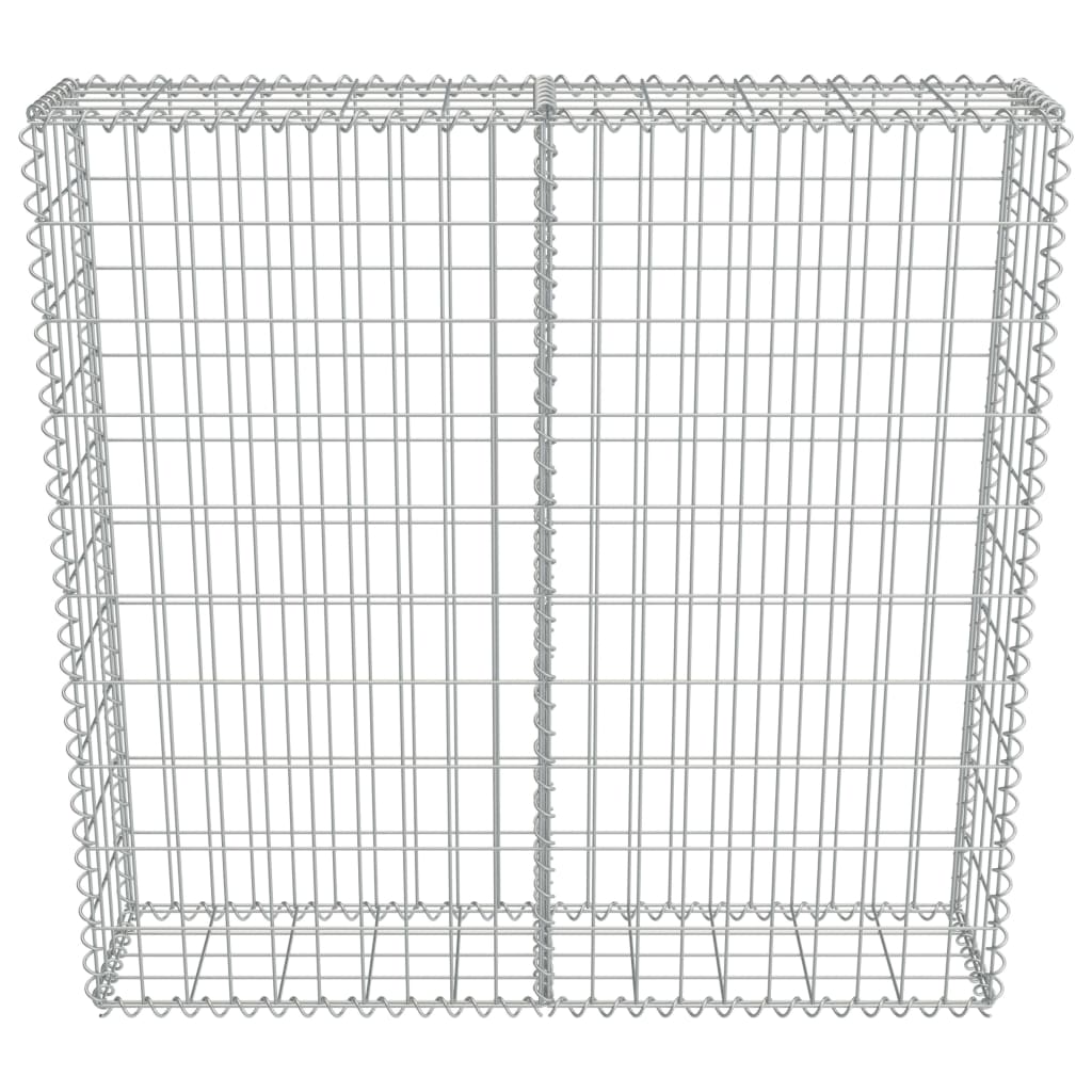 Schanskorfmuur met deksels 600x50x50 cm gegalvaniseerd staal