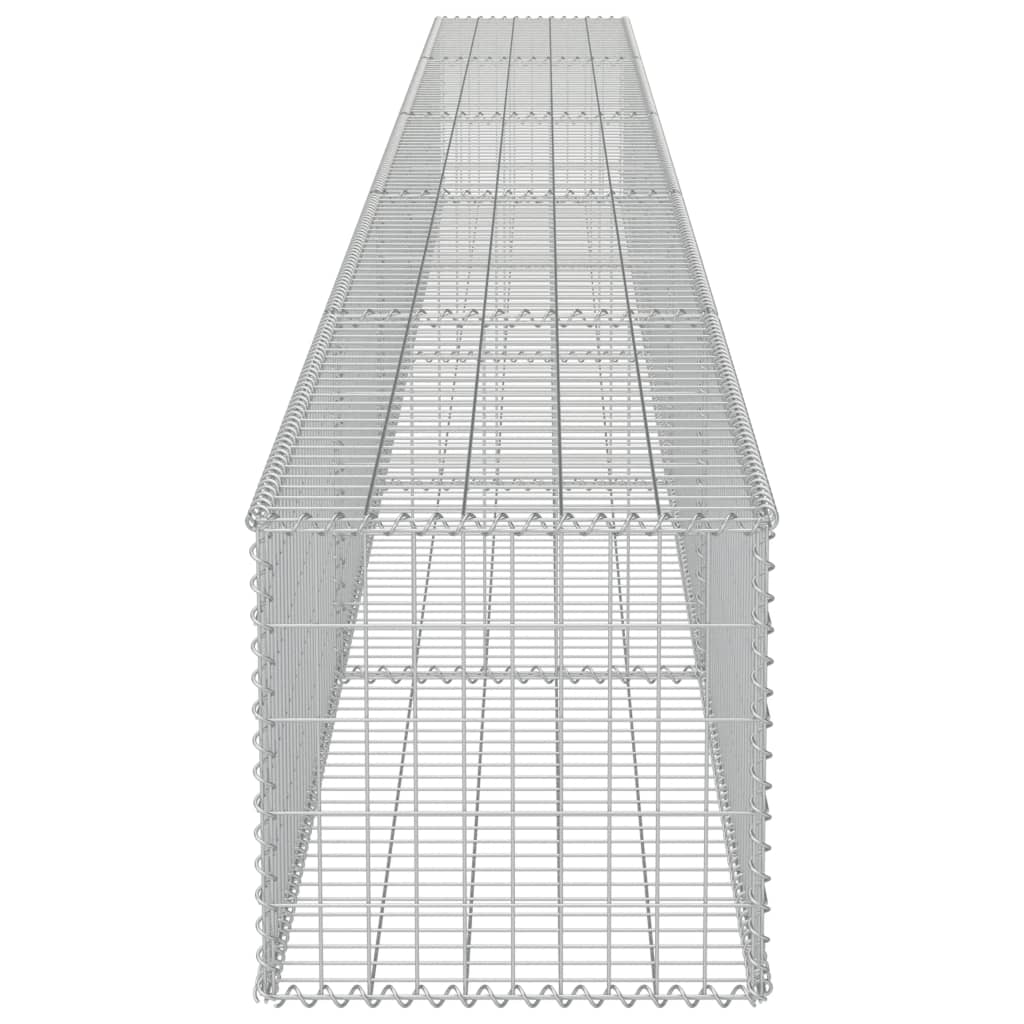 Schanskorfmuur met deksels 900x50x50 cm gegalvaniseerd staal