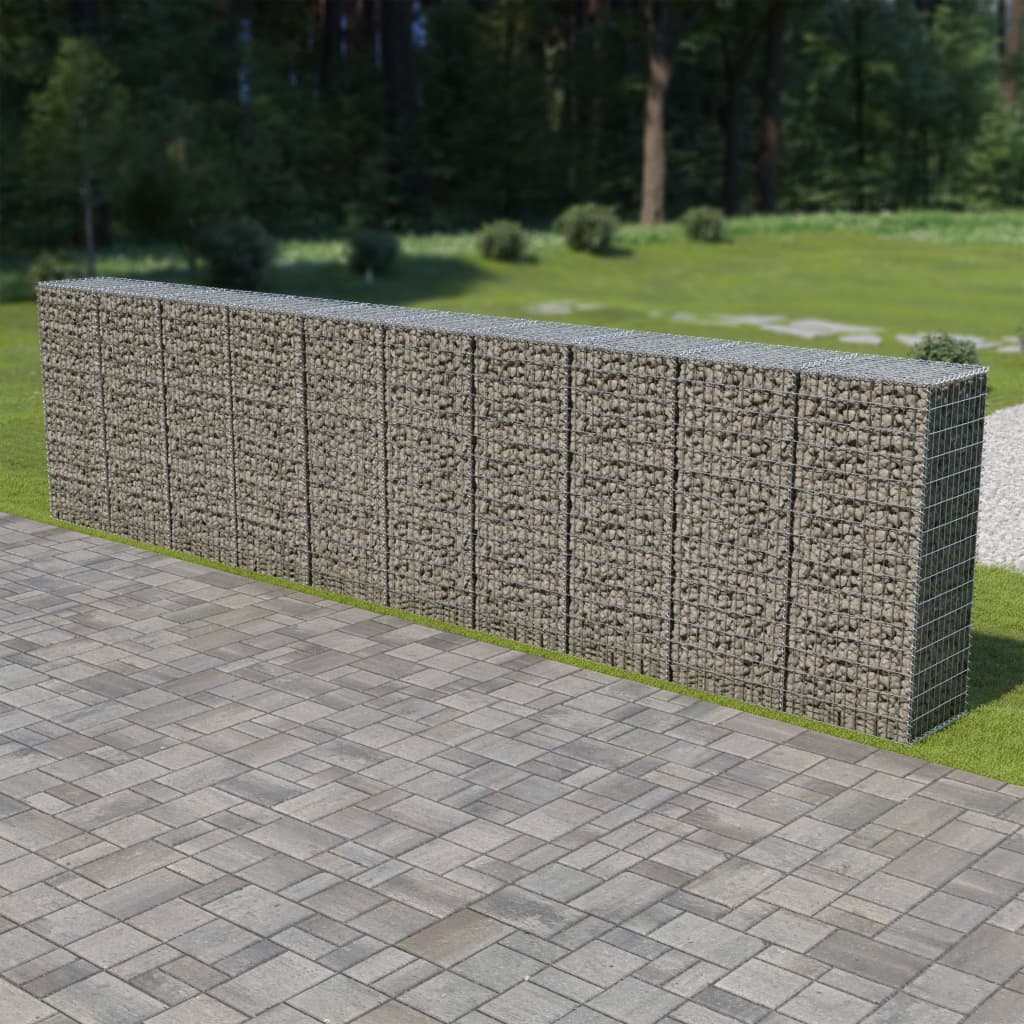 Schanskorfmuur met deksels 900x50x50 cm gegalvaniseerd staal