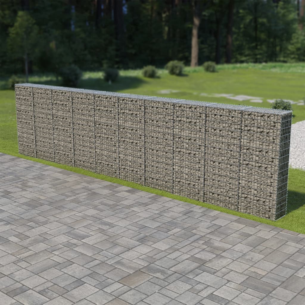 Schanskorfmuur met deksels 900x50x50 cm gegalvaniseerd staal