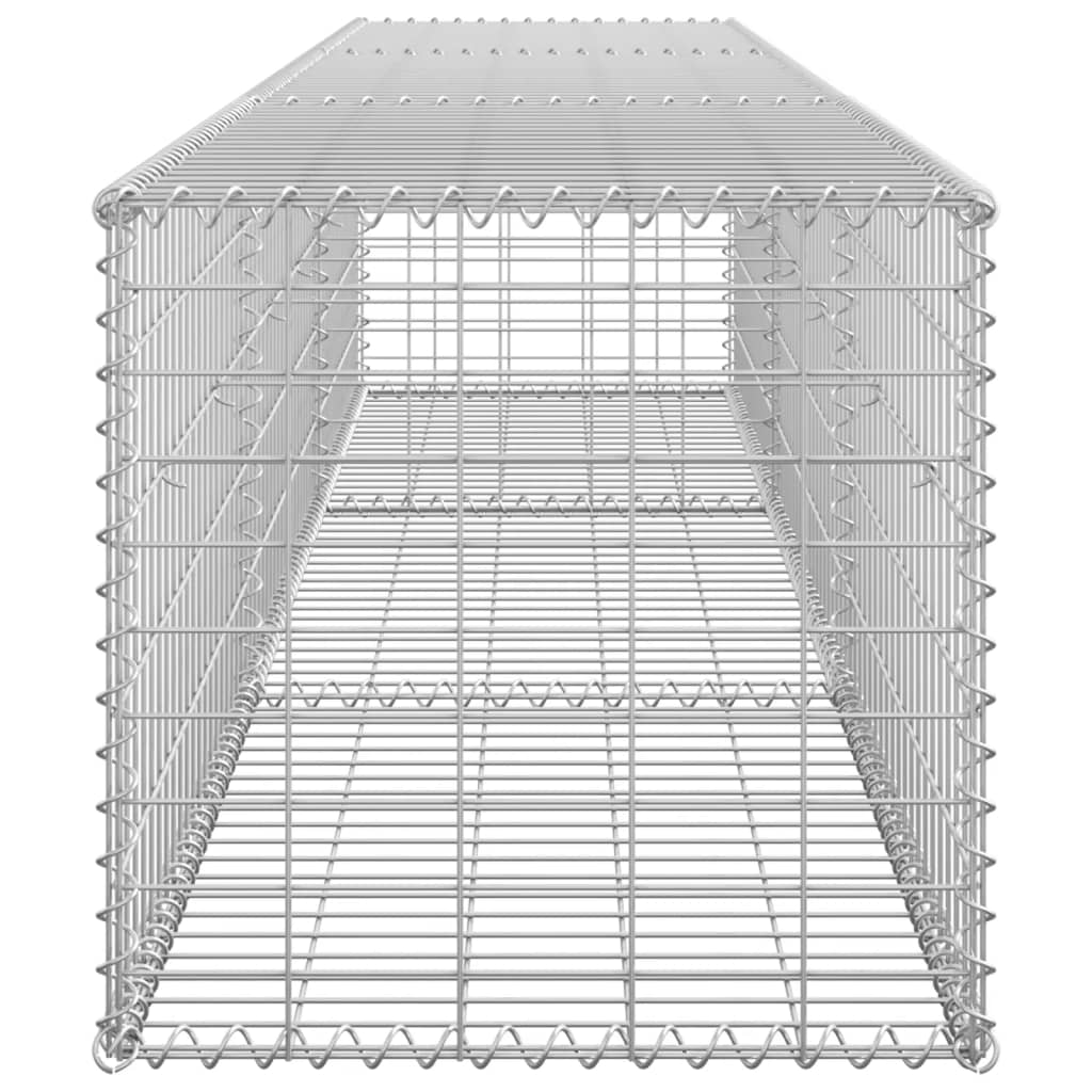 Schanskorfmuur met deksels 600x50x50 cm gegalvaniseerd staal