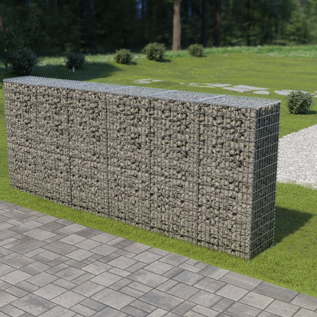 Schanskorfmuur met deksels 900x50x50 cm gegalvaniseerd staal