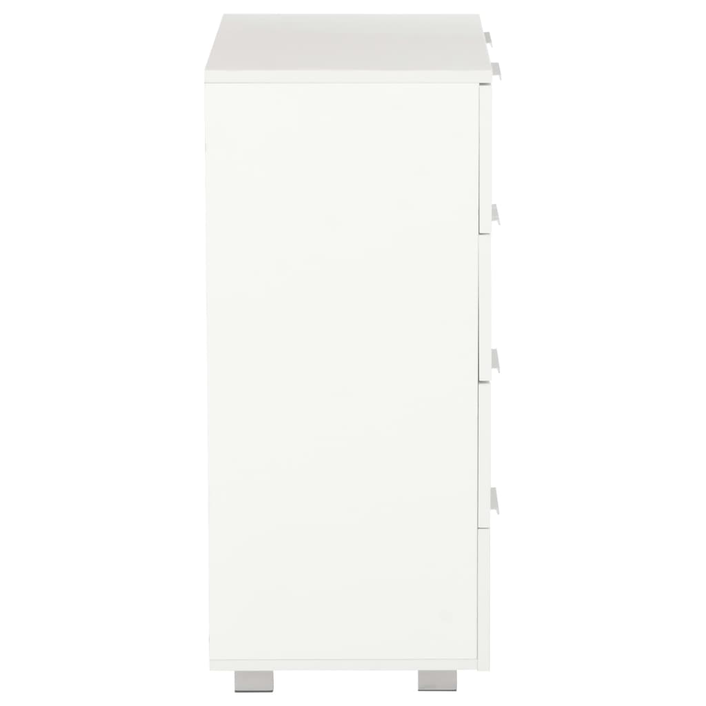 Buffet 60x35x80 cm finition bois blanc brillant