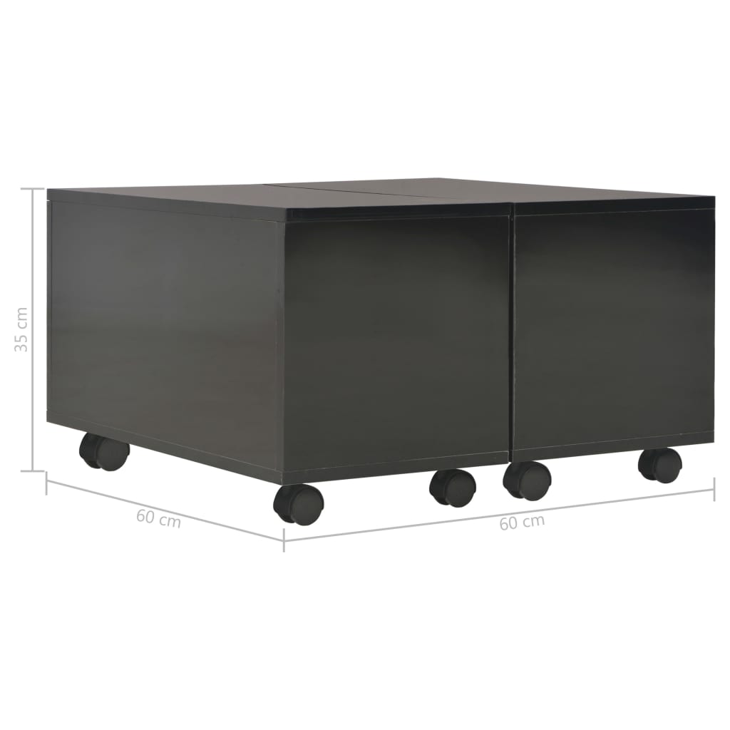 Salontafel 100x100x35 cm hoogglans