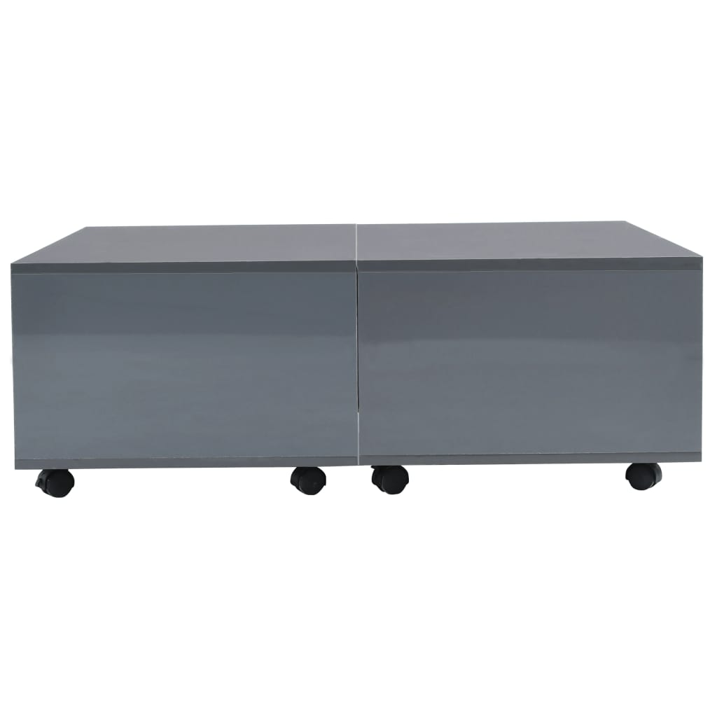 Table basse 100x100x35 cm brillant