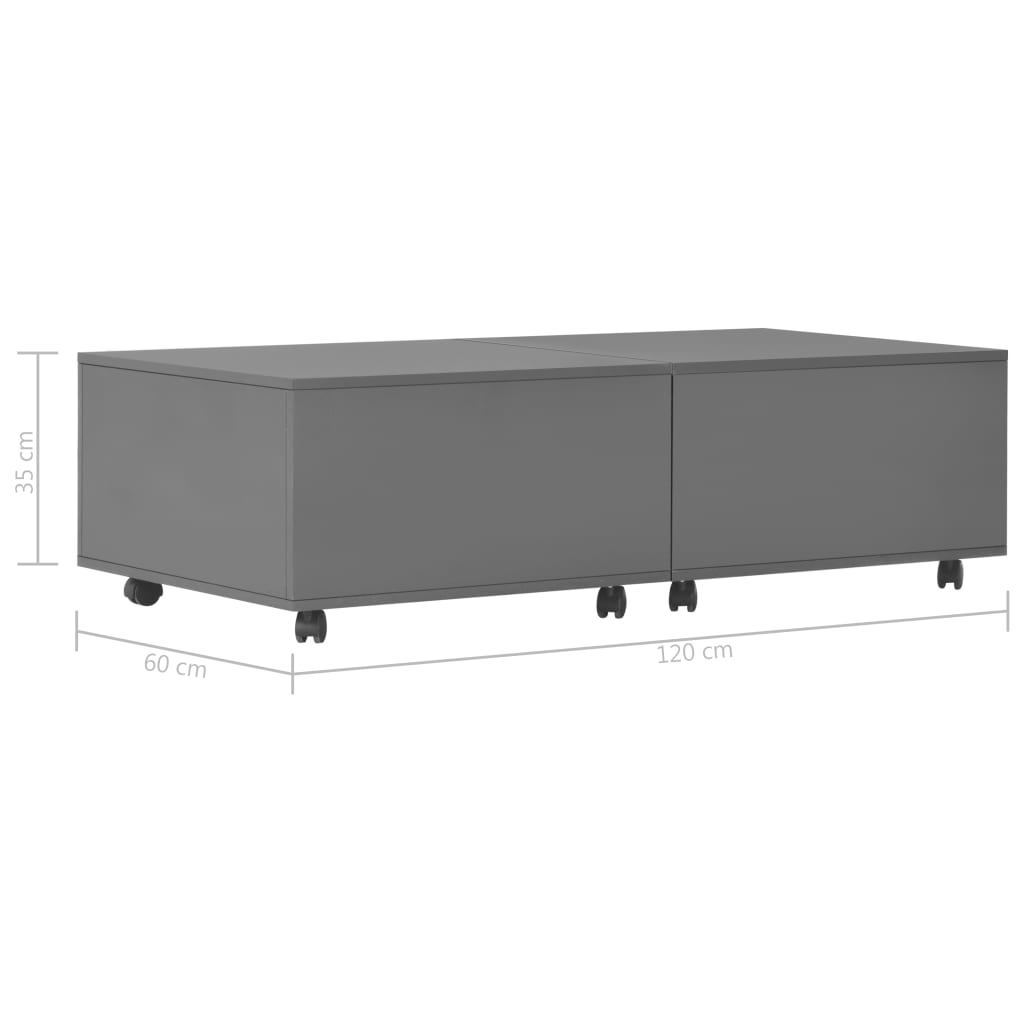 Salontafel 100x100x35 cm hoogglans