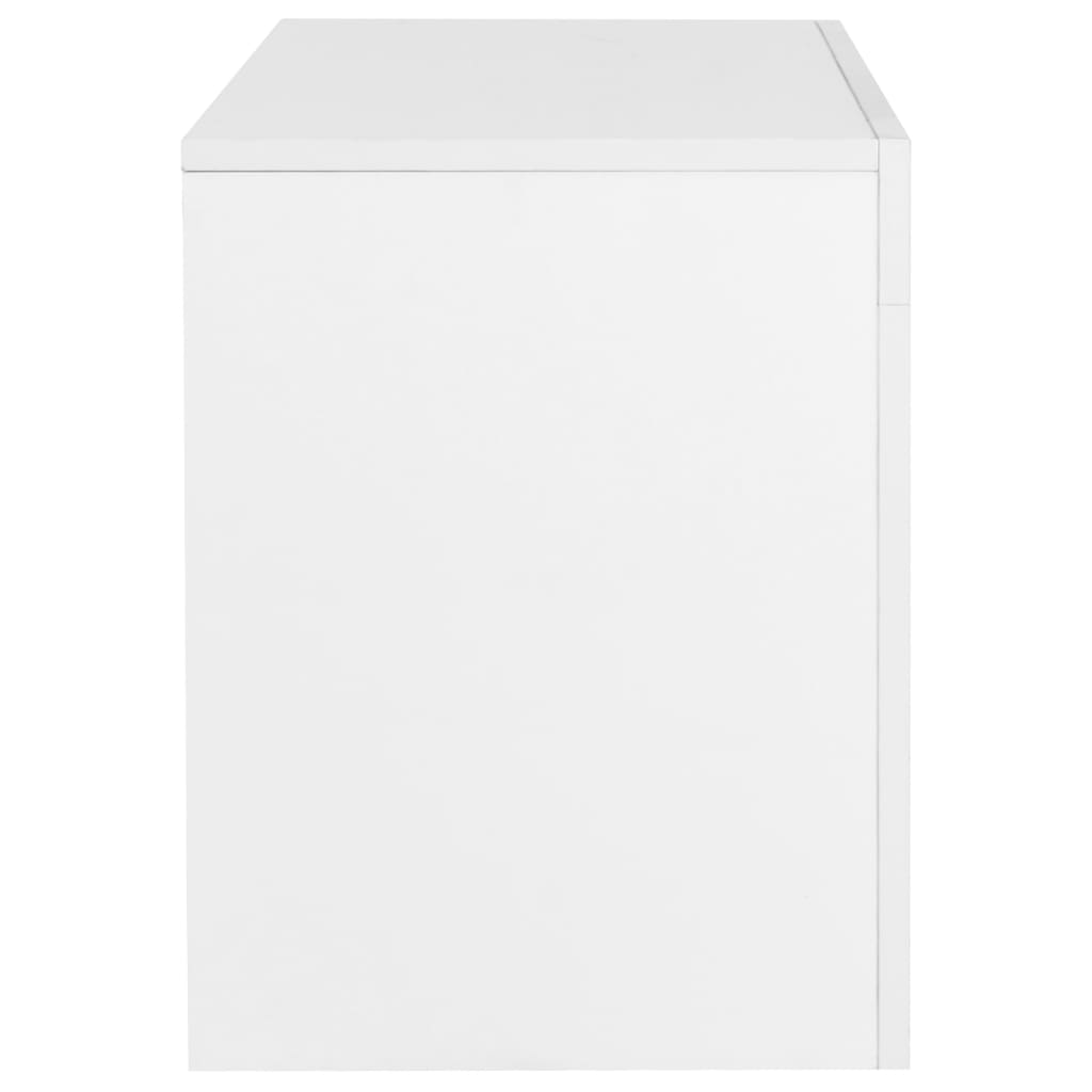 Meuble TV avec éclairage LED 130x35x45 cm blanc brillant