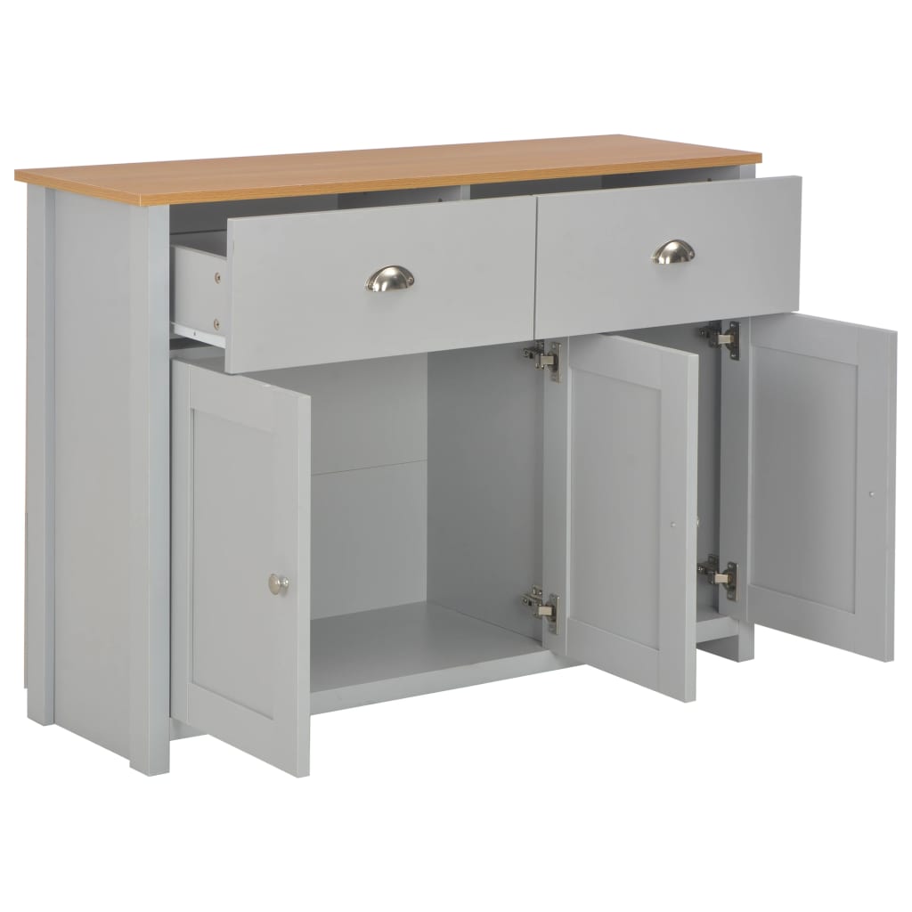 Dressoir 112x35x81 cm grijs