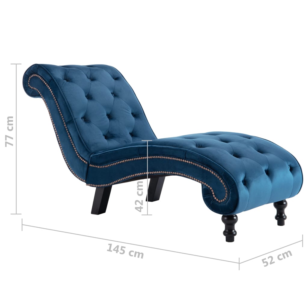 Chaise longue fluweel