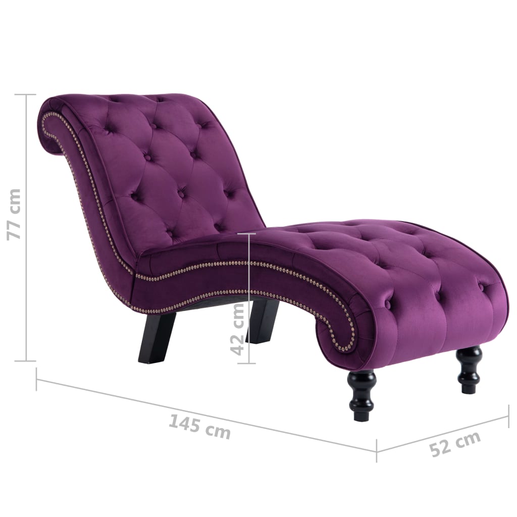 Chaise longue fluweel