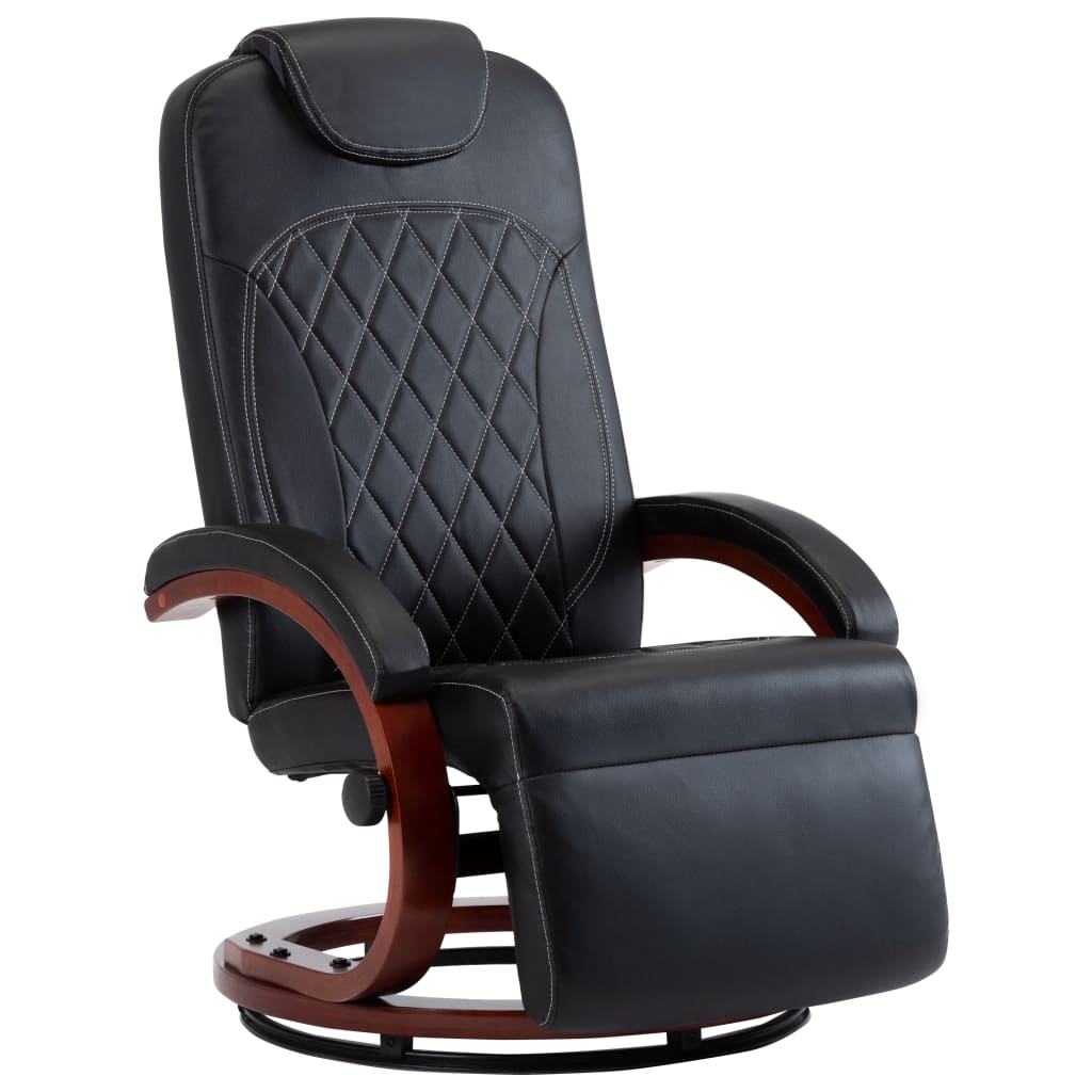 Fauteuil simili cuir noir