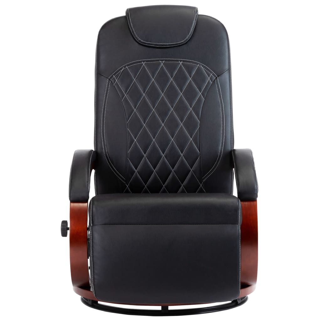 Fauteuil simili cuir noir