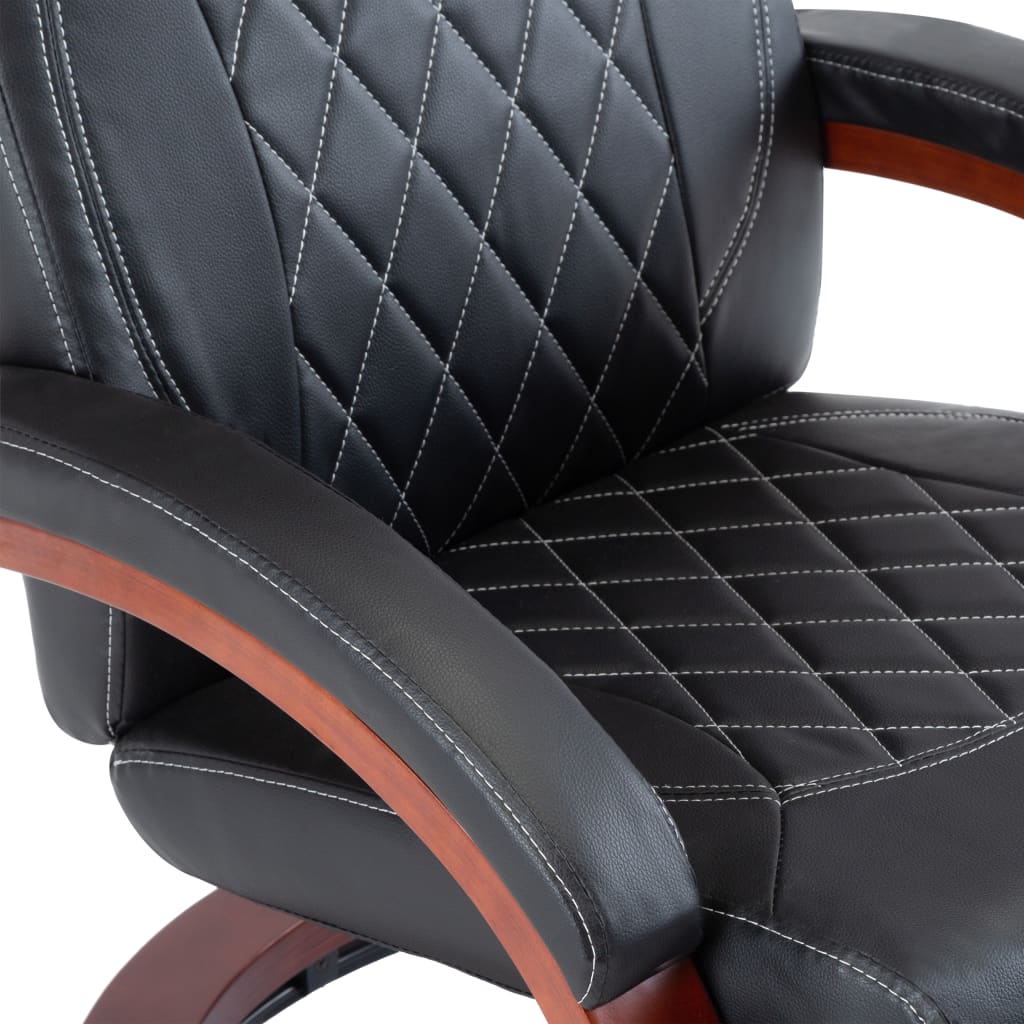 Fauteuil simili cuir noir