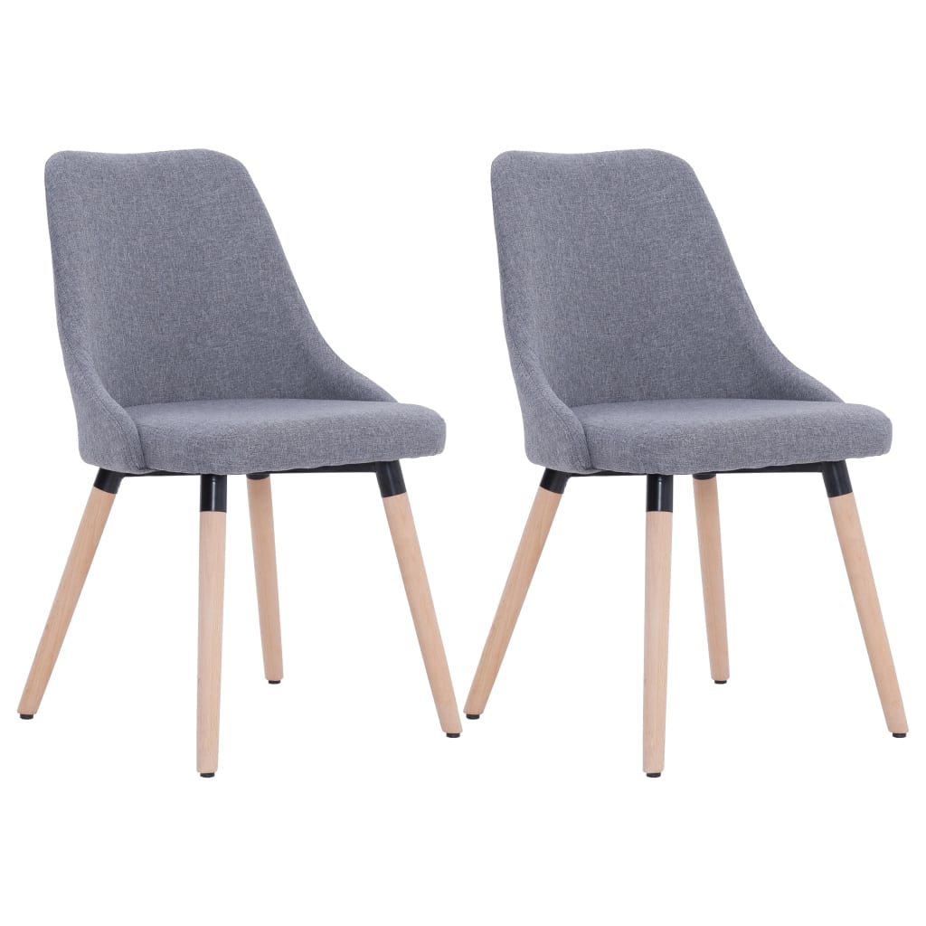 Chaises de salle à manger pivotantes 2 pcs en tissu