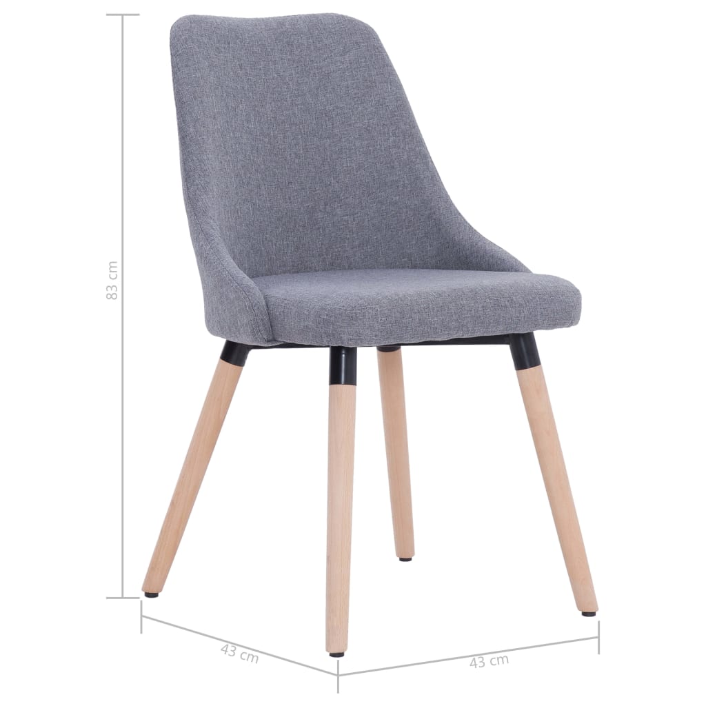 Chaises de salle à manger pivotantes 2 pcs en tissu