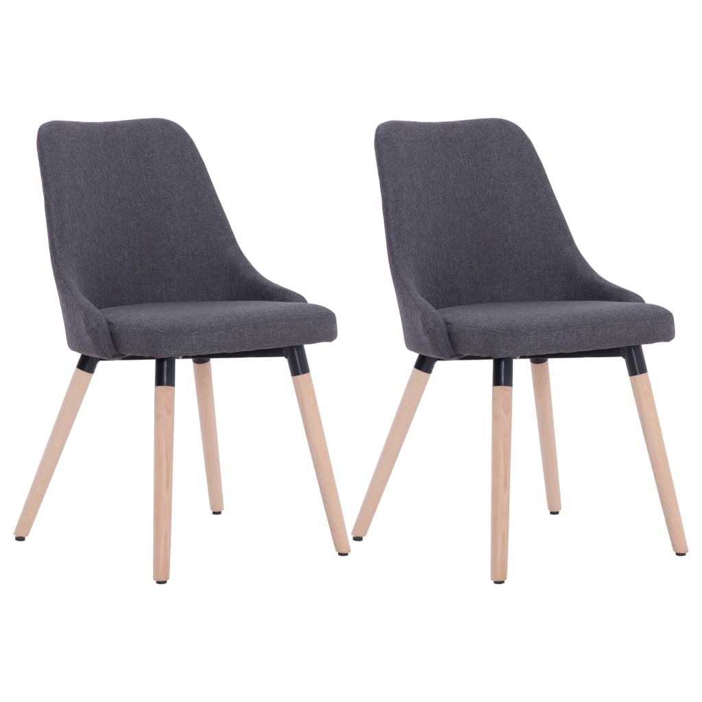 Chaises de salle à manger pivotantes 2 pcs en tissu