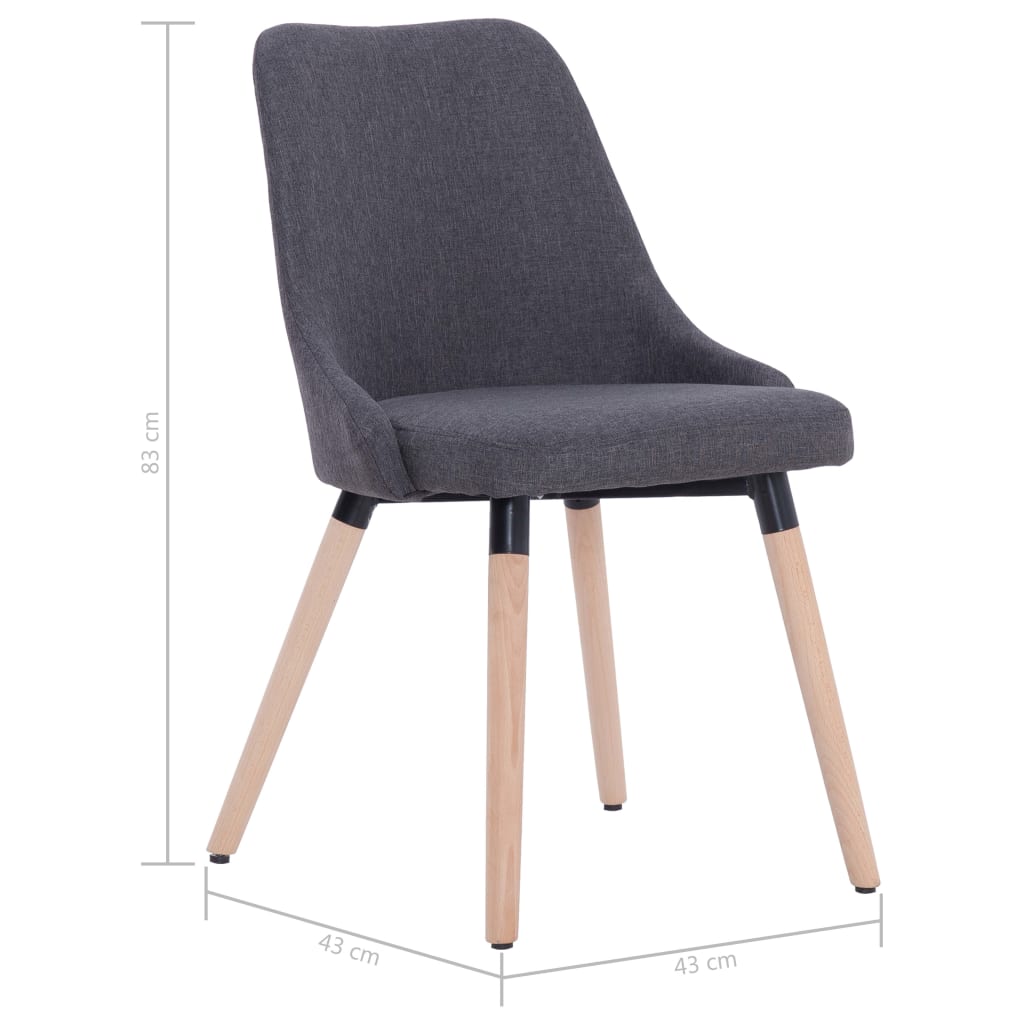 Eetkamerstoelen draaibaar 2 st stof