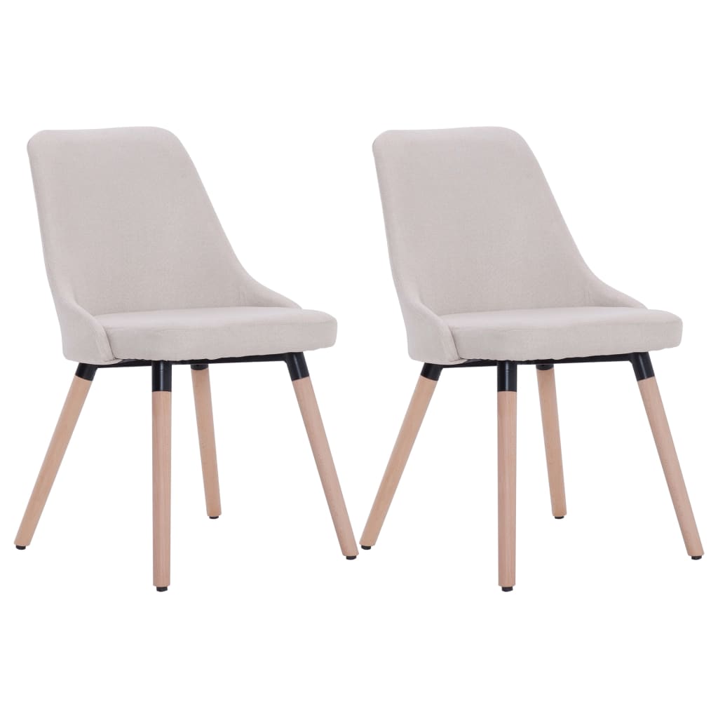 Chaises de salle à manger pivotantes 2 pcs en tissu