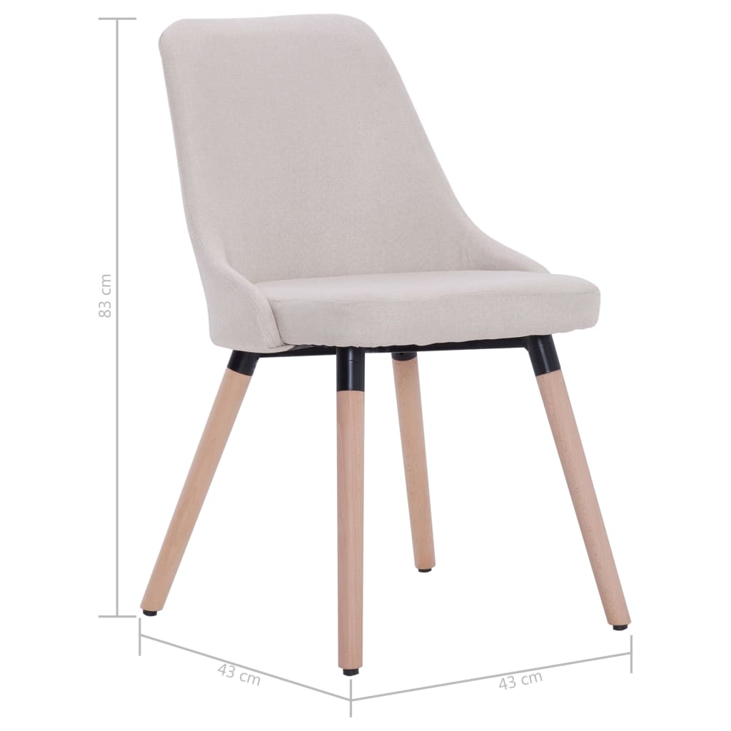 Chaises de salle à manger pivotantes 2 pcs en tissu