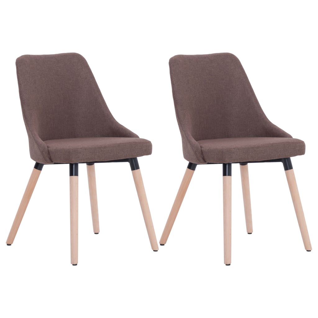 Chaises de salle à manger pivotantes 2 pcs en tissu