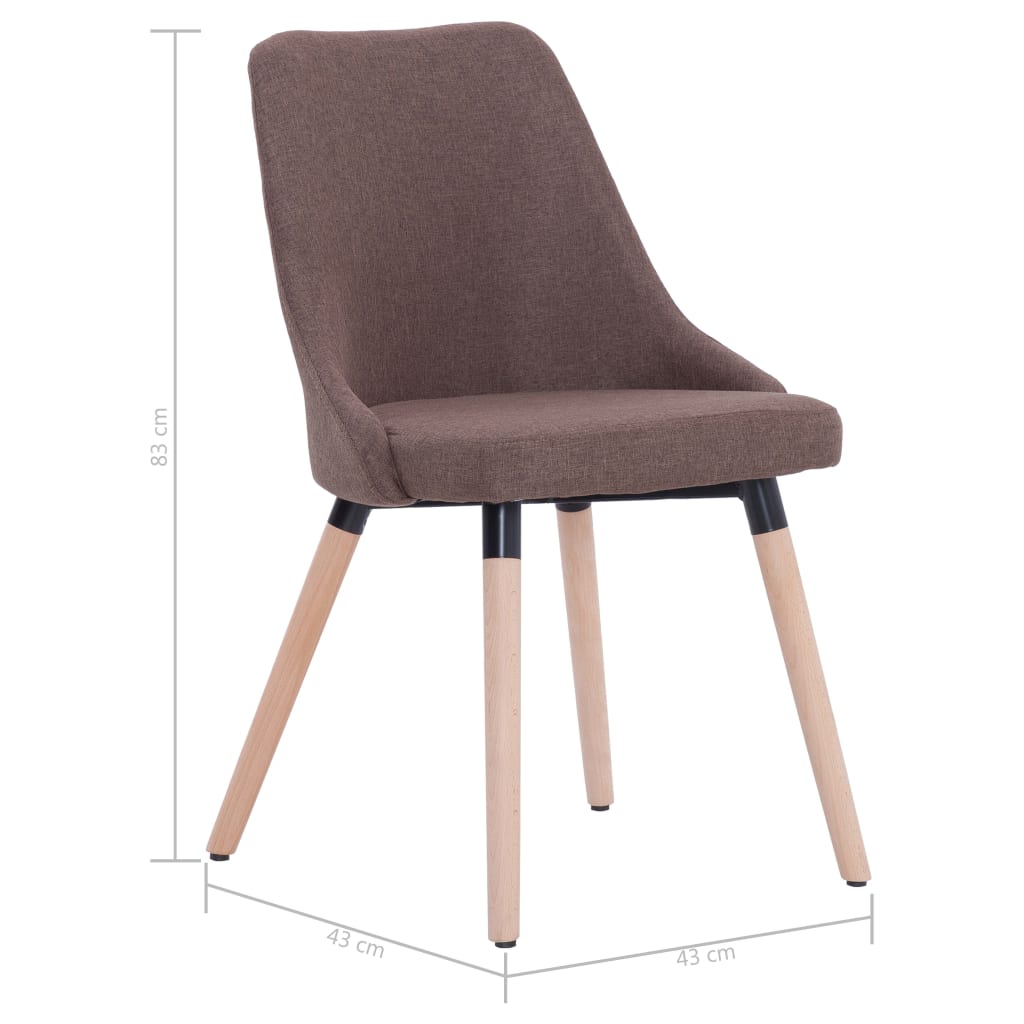 Chaises de salle à manger pivotantes 2 pcs en tissu