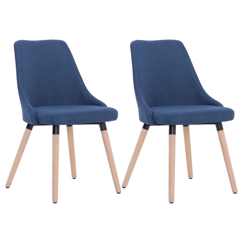 Chaises de salle à manger pivotantes 2 pcs en tissu