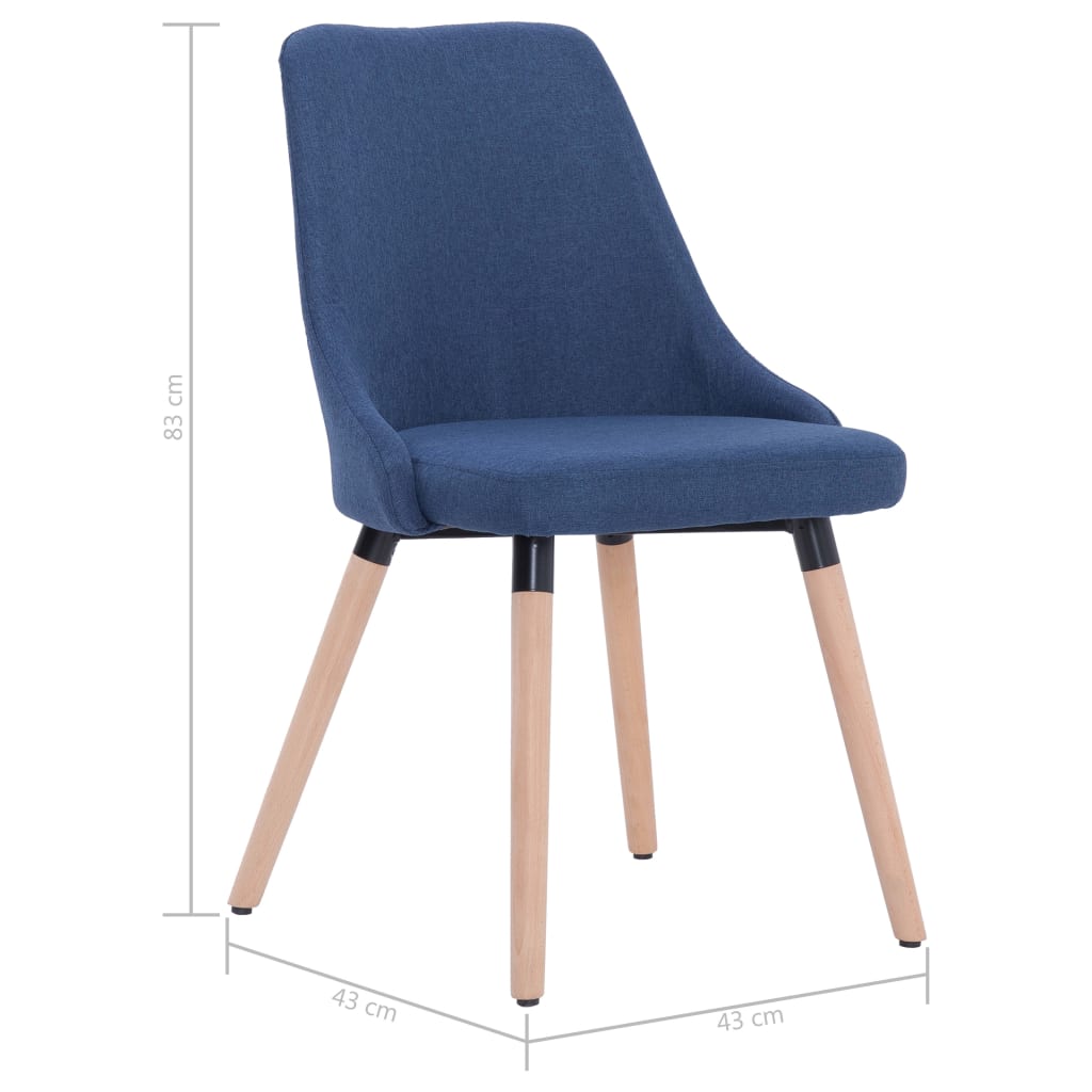 Chaises de salle à manger pivotantes 2 pcs en tissu