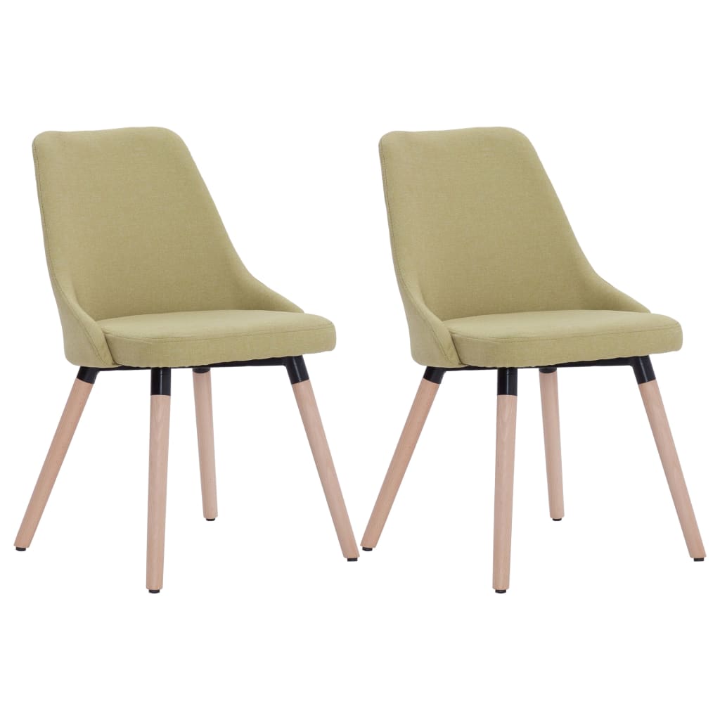 Chaises de salle à manger pivotantes 2 pcs en tissu