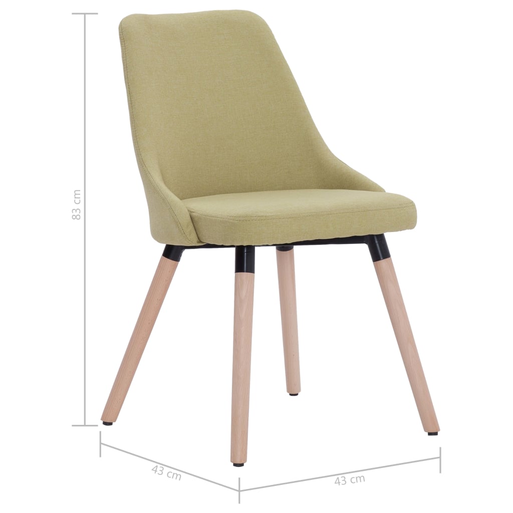 Chaises de salle à manger pivotantes 2 pcs en tissu