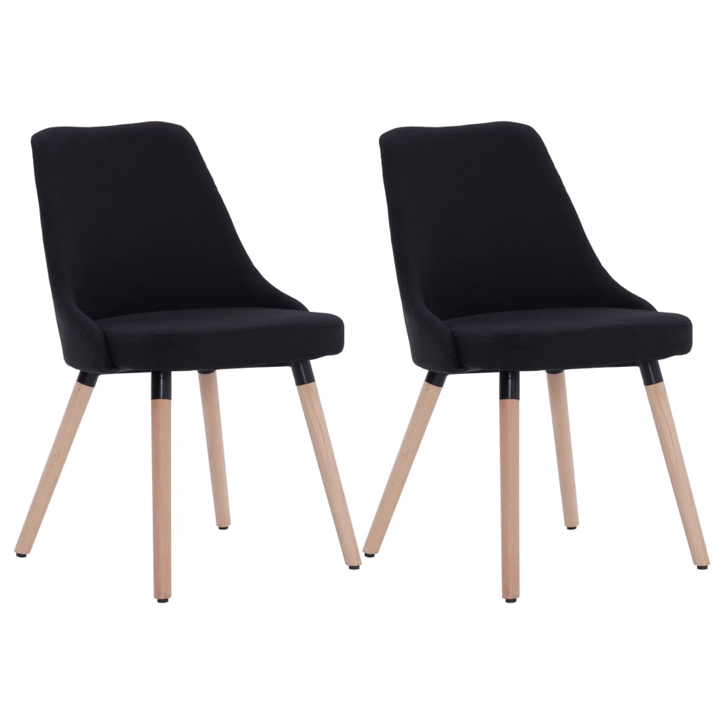 Chaises de salle à manger pivotantes 2 pcs en tissu