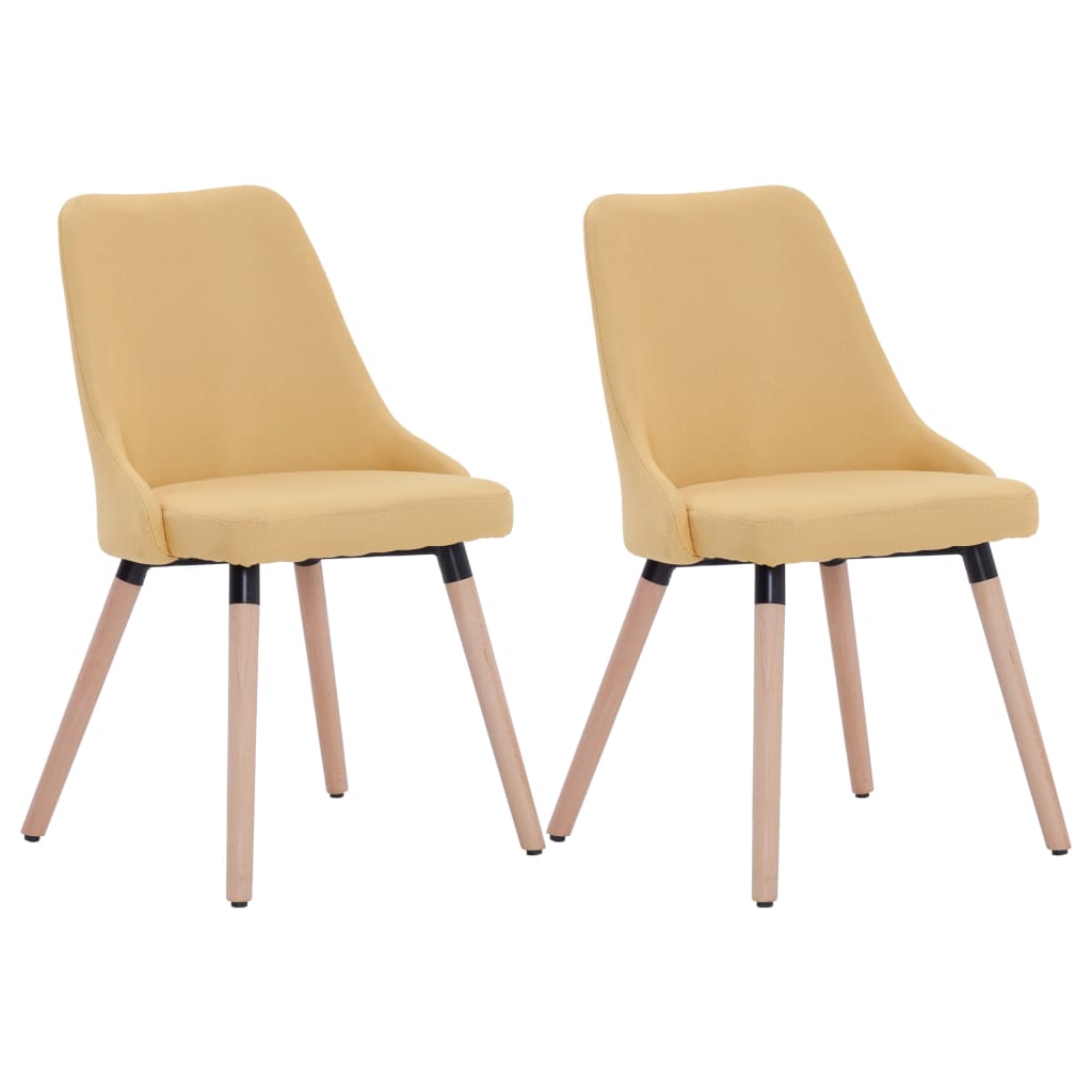 Chaises de salle à manger pivotantes 2 pcs en tissu