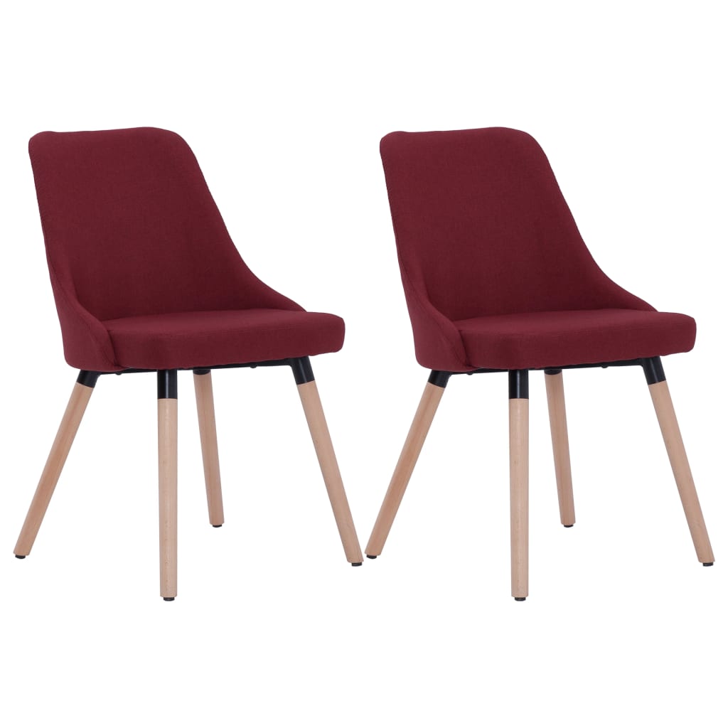 Chaises de salle à manger pivotantes 2 pcs en tissu