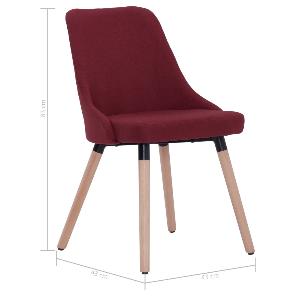 Chaises de salle à manger pivotantes 2 pcs en tissu