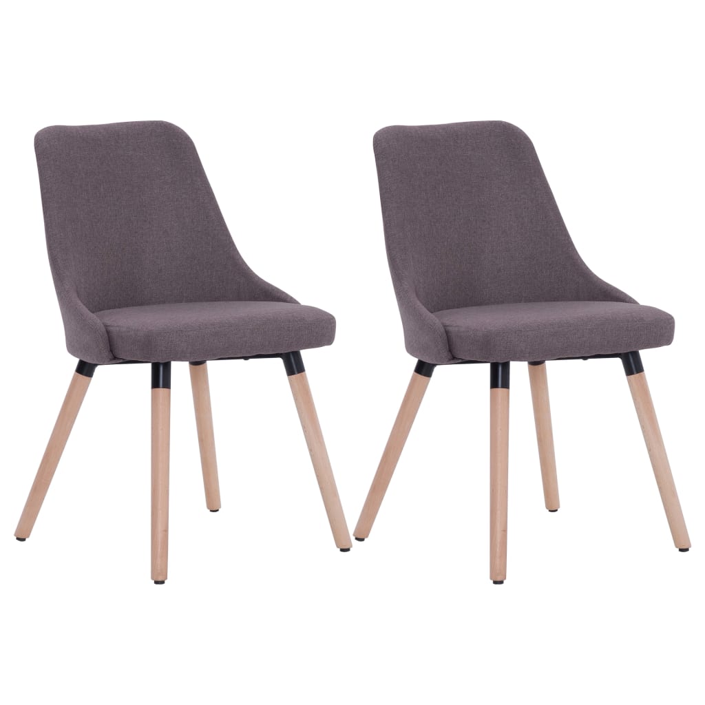 Chaises de salle à manger pivotantes 2 pcs en tissu