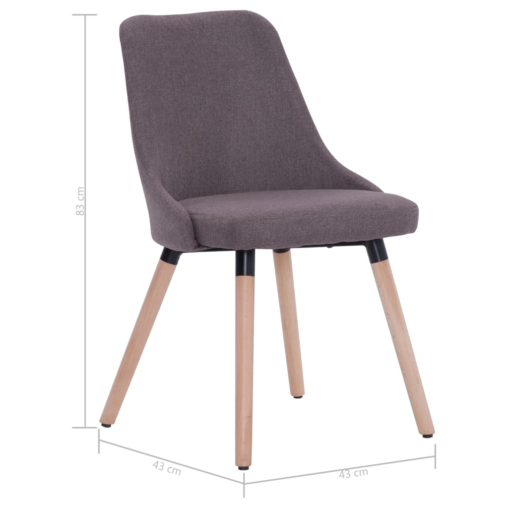 Eetkamerstoelen draaibaar 2 st stof