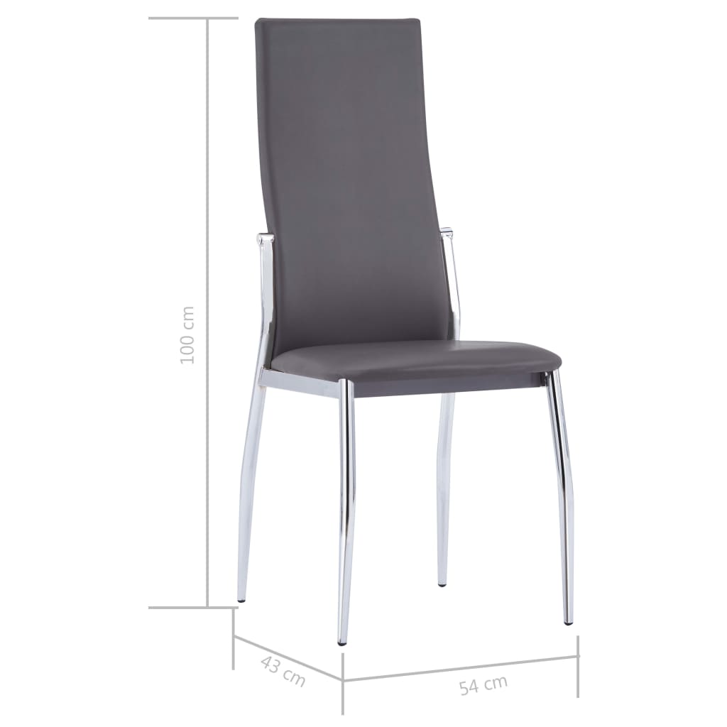 Chaises de salle à manger 6 pcs simili cuir