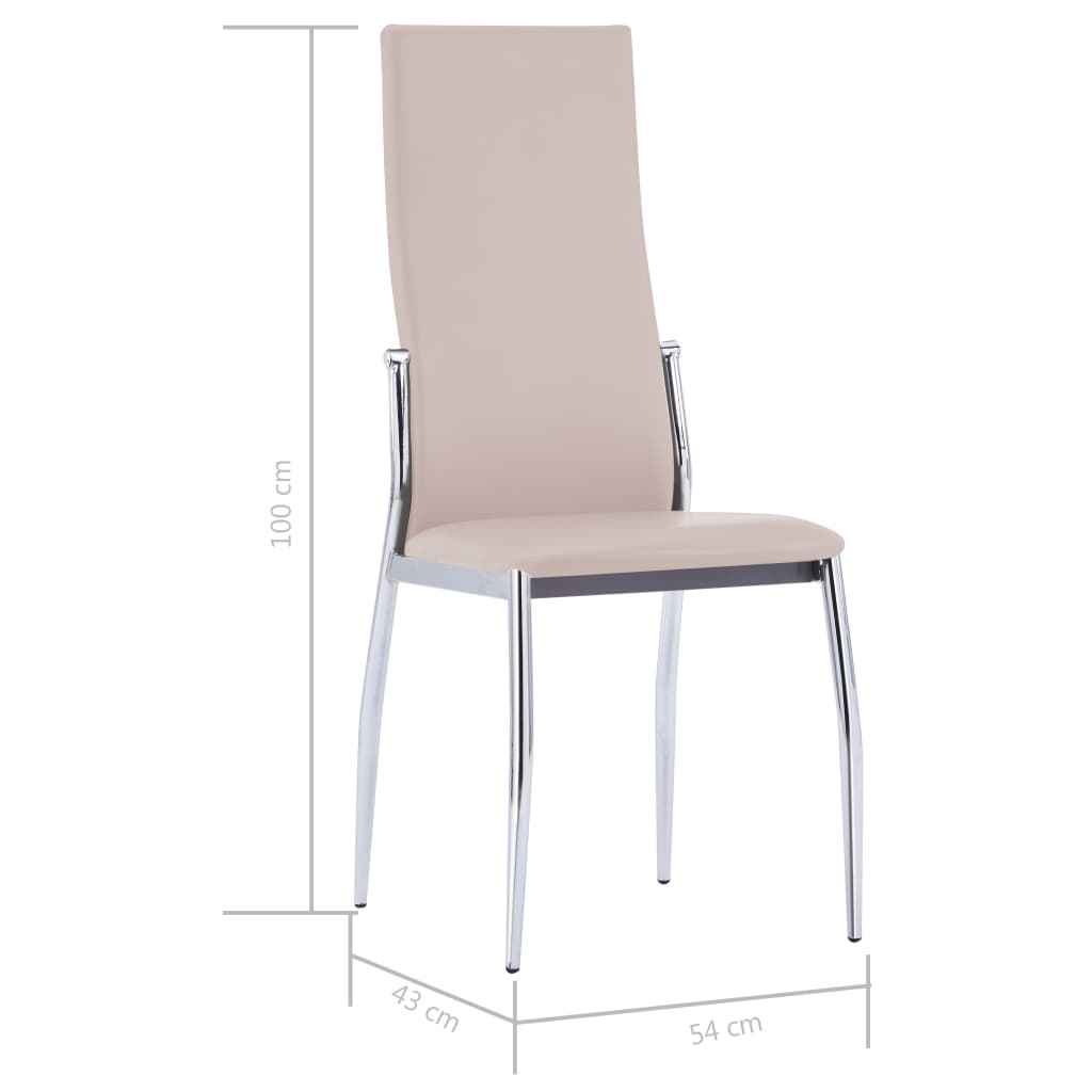 Chaises de salle à manger 6 pcs simili cuir