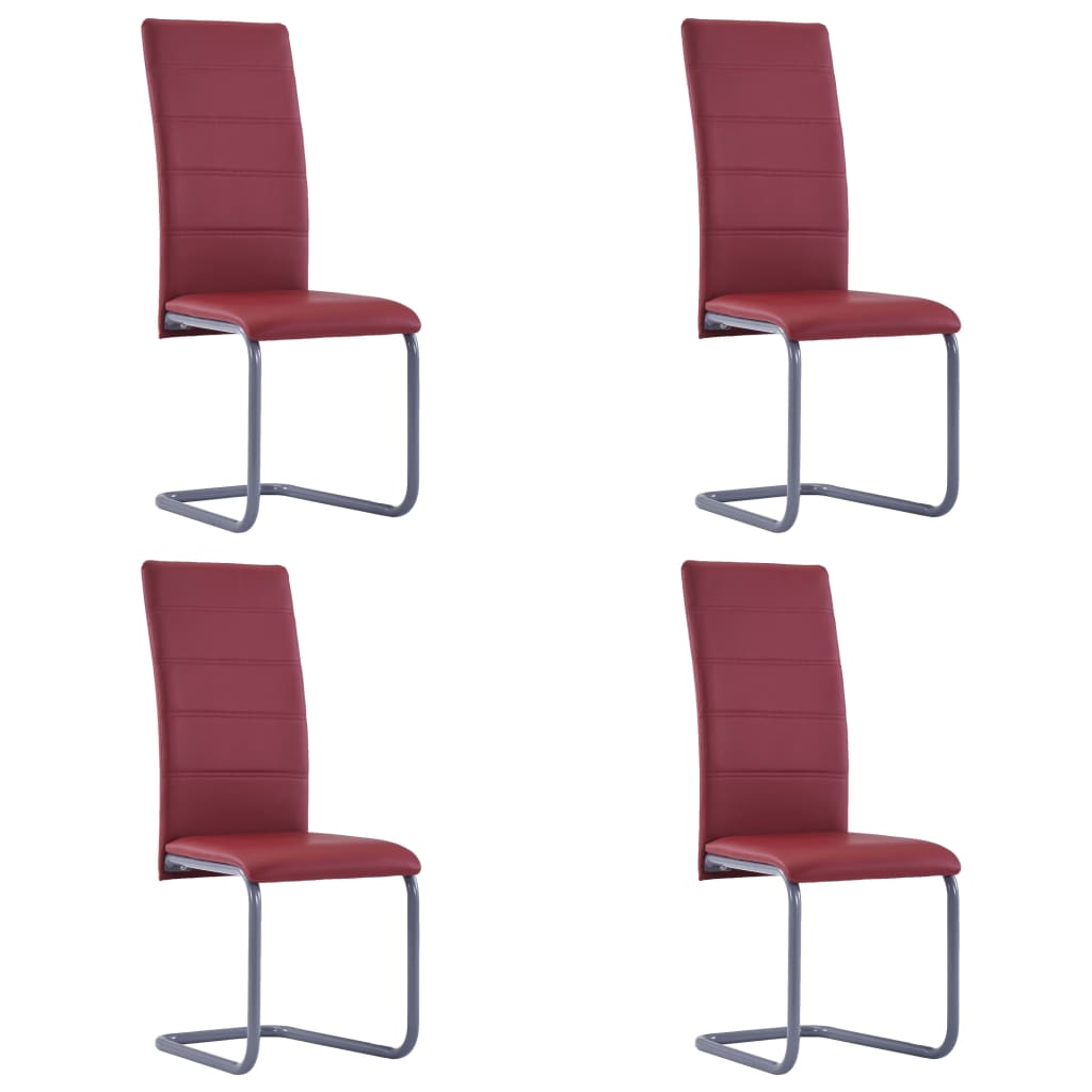 Chaises de salle à manger 4 pcs en cuir artificiel