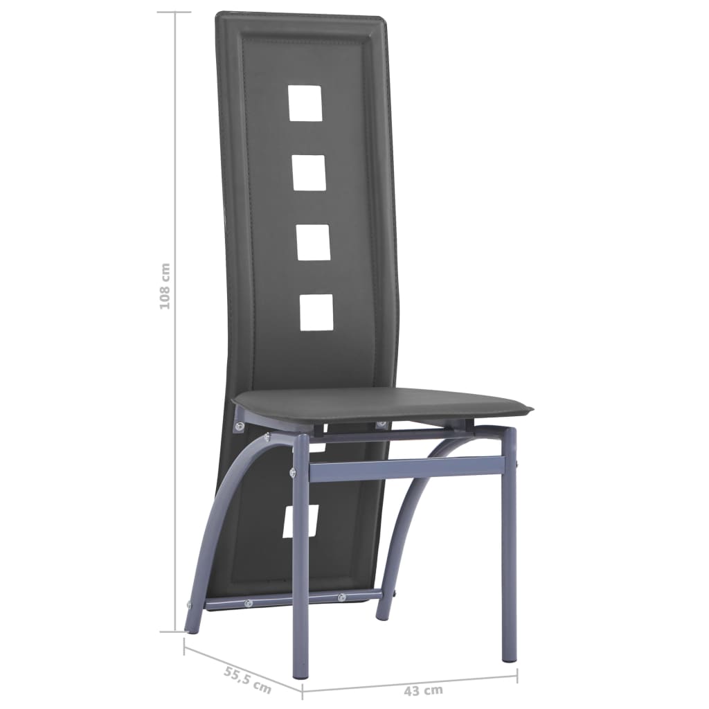 Chaises de salle à manger 6 pcs simili cuir